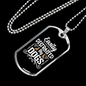 Easily Distracted by Dogs White Necklace Stainless Steel or 18k Gold Dog Tag 24" Chain-Express Your Love Gifts
