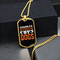 Easily Distracted By Dogs Yellow Plain Necklace Stainless Steel or 18k Gold Dog Tag 24" Chain-Express Your Love Gifts