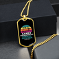 Easily Distracted by German Pinscher Necklace Stainless Steel or 18k Gold Dog Tag 24" Chain-Express Your Love Gifts