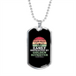 Easily Distracted by Golden Retriever Necklace Stainless Steel or 18k Gold Dog Tag 24" Chain-Express Your Love Gifts