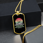Easily Distracted by Golden Retriever Necklace Stainless Steel or 18k Gold Dog Tag 24" Chain-Express Your Love Gifts