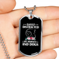 Easily Distracted By Horses and Dogs Horse Necklace Stainless Steel or 18k Gold Dog Tag 24" Chain-Express Your Love Gifts
