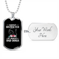 Easily Distracted By Horses and Dogs Horse Necklace Stainless Steel or 18k Gold Dog Tag 24" Chain-Express Your Love Gifts