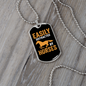 Easily Distracted by Horses Horse Necklace Stainless Steel or 18k Gold Dog Tag 24" Chain-Express Your Love Gifts