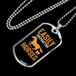 Easily Distracted by Horses Horse Necklace Stainless Steel or 18k Gold Dog Tag 24" Chain-Express Your Love Gifts
