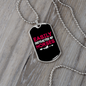 Easily Distracted by Horses Red and Black Horse Necklace Stainless Steel or 18k Gold Dog Tag 24" Chain-Express Your Love Gifts