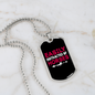 Easily Distracted by Horses Red and Black Horse Necklace Stainless Steel or 18k Gold Dog Tag 24" Chain-Express Your Love Gifts