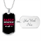 Easily Distracted by Horses Red and Black Horse Necklace Stainless Steel or 18k Gold Dog Tag 24" Chain-Express Your Love Gifts