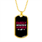Easily Distracted by Horses Red and Black Horse Necklace Stainless Steel or 18k Gold Dog Tag 24" Chain-Express Your Love Gifts