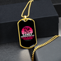 Easily Distracted by Jack Russell Terrirer Necklace Stainless Steel or 18k Gold Dog Tag 24" Chain-Express Your Love Gifts