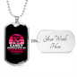 Easily Distracted by Jack Russell Terrirer Necklace Stainless Steel or 18k Gold Dog Tag 24" Chain-Express Your Love Gifts