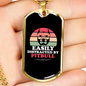 Easily Distracted by Pitbull Necklace Stainless Steel or 18k Gold Dog Tag 24" Chain-Express Your Love Gifts
