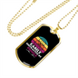 Easily Distracted by Poodle Necklace Stainless Steel or 18k Gold Dog Tag 24" Chain-Express Your Love Gifts
