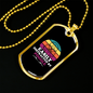 Easily Distracted by Poodle Necklace Stainless Steel or 18k Gold Dog Tag 24" Chain-Express Your Love Gifts