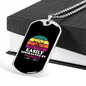 Easily Distracted by Poodle Necklace Stainless Steel or 18k Gold Dog Tag 24" Chain-Express Your Love Gifts