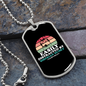 Easily Distracted by Siberian Husky Necklace Stainless Steel or 18k Gold Dog Tag 24" Chain-Express Your Love Gifts