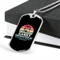 Easily Distracted by Siberian Husky Necklace Stainless Steel or 18k Gold Dog Tag 24" Chain-Express Your Love Gifts