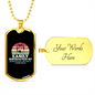Easily Distracted by Siberian Husky Necklace Stainless Steel or 18k Gold Dog Tag 24" Chain-Express Your Love Gifts