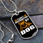 Easily Distracted Necklace Stainless Steel or 18k Gold Dog Tag 24" Chain-Express Your Love Gifts