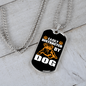 Easily Distracted Necklace Stainless Steel or 18k Gold Dog Tag 24" Chain-Express Your Love Gifts