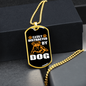 Easily Distracted Necklace Stainless Steel or 18k Gold Dog Tag 24" Chain-Express Your Love Gifts