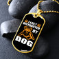 Easily Distracted Necklace Stainless Steel or 18k Gold Dog Tag 24" Chain-Express Your Love Gifts