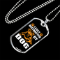 Easily Distracted Necklace Stainless Steel or 18k Gold Dog Tag 24" Chain-Express Your Love Gifts