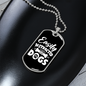 Easily Distracted White Necklace Stainless Steel or 18k Gold Dog Tag 24" Chain-Express Your Love Gifts