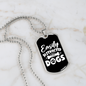 Easily Distracted White Necklace Stainless Steel or 18k Gold Dog Tag 24" Chain-Express Your Love Gifts