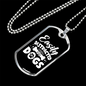 Easily Distracted White Necklace Stainless Steel or 18k Gold Dog Tag 24" Chain-Express Your Love Gifts