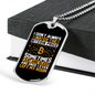 Eat & Sleep Bitcoin Crypto Necklace Stainless Steel or 18k Gold Dog Tag 24" Chain-Express Your Love Gifts