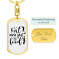 Eat More Fast Food Keychain Stainless Steel or 18k Gold Dog Tag Keyring-Express Your Love Gifts