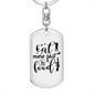 Eat More Fast Food Keychain Stainless Steel or 18k Gold Dog Tag Keyring-Express Your Love Gifts