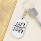 Eat More Fast Food Keychain Stainless Steel or 18k Gold Dog Tag Keyring-Express Your Love Gifts