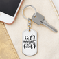 Eat More Fast Food Keychain Stainless Steel or 18k Gold Dog Tag Keyring-Express Your Love Gifts
