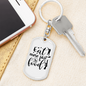 Eat More Fast Food Keychain Stainless Steel or 18k Gold Dog Tag Keyring-Express Your Love Gifts