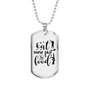 Eat More Fast Food Necklace Stainless Steel or 18k Gold Dog Tag 24" Chain-Express Your Love Gifts