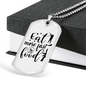 Eat More Fast Food Necklace Stainless Steel or 18k Gold Dog Tag 24" Chain-Express Your Love Gifts