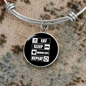 Eat Sleep Cats Bracelet Stainless Steel or 18k Gold Circle Bangle-Express Your Love Gifts