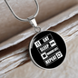 Eat Sleep Cats Circle Necklace Stainless Steel or 18k Gold 18-22"-Express Your Love Gifts