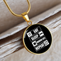 Eat Sleep Cats Circle Necklace Stainless Steel or 18k Gold 18-22"-Express Your Love Gifts