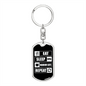 Eat Sleep Cats Keychain Stainless Steel or 18k Gold Dog Tag Keyring-Express Your Love Gifts