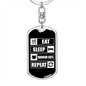 Eat Sleep Cats Keychain Stainless Steel or 18k Gold Dog Tag Keyring-Express Your Love Gifts