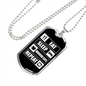 Eat Sleep Cats Necklace Stainless Steel or 18k Gold Dog Tag 24" Chain-Express Your Love Gifts