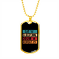 Eat Sleep Drum Repeat Necklace Stainless Steel or 18k Gold Dog Tag 24" Chain-Express Your Love Gifts