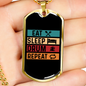 Eat Sleep Drum Repeat Necklace Stainless Steel or 18k Gold Dog Tag 24" Chain-Express Your Love Gifts