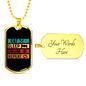 Eat Sleep Drum Repeat Necklace Stainless Steel or 18k Gold Dog Tag 24" Chain-Express Your Love Gifts
