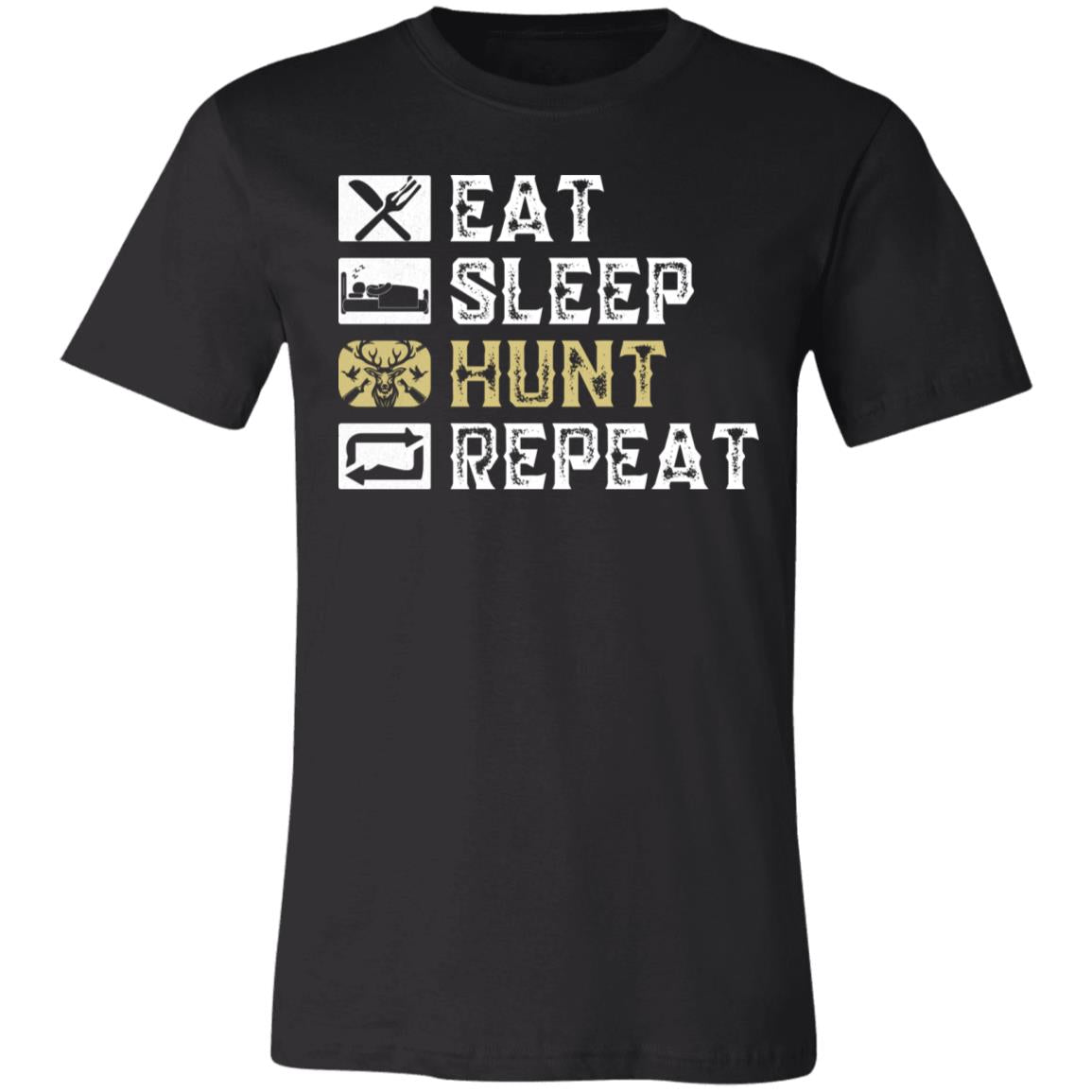 Eat Sleep Hunt Repeat Hunter Gift T-Shirt-Express Your Love Gifts