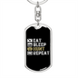 Eat Sleep Hunt Repeat Keychain Stainless Steel or 18k Gold Dog Tag Keyring-Express Your Love Gifts