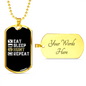 Eat Sleep Hunt Repeat Necklace Stainless Steel or 18k Gold Dog Tag 24" Chain-Express Your Love Gifts